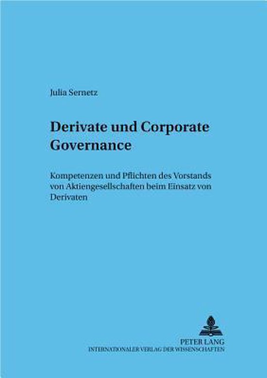 Derivate und Corporate Governance - cover