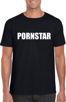 Pornstar tekst t-shirt zwart heren L