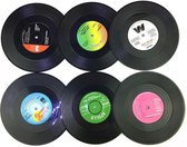 Set van 6 Onderzetters Retro LP's | Onderzetters Vinyl
