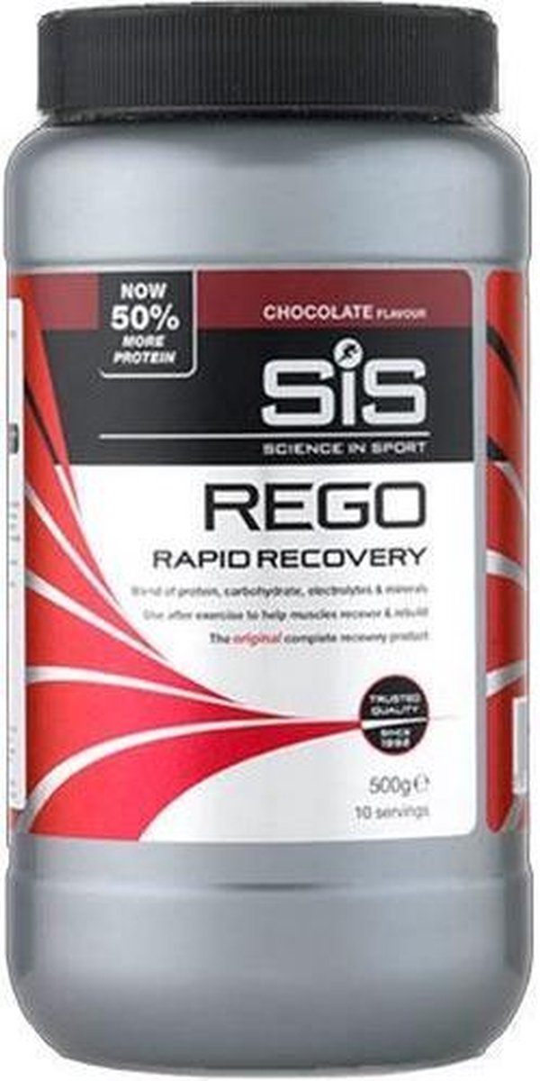 Goedkoopste SIS - REGO Rapid Recovery Drink poeder, Post Workout proteine poeder - 20g proteine per serving - Chocolade smaak - 500 gram