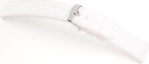 Horlogeband Silicone Chrono Wit - 20mm