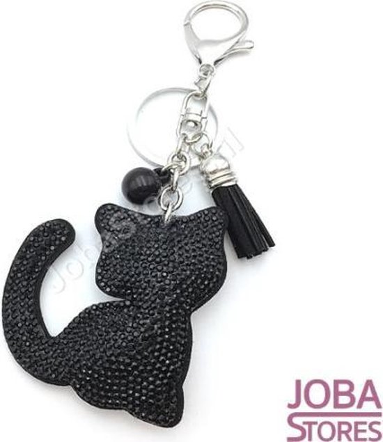 Xanthelle Tascharmband, sleutelhanger kat, Gothic accessoires dames, mini sleutelhanger zwart, gepersonaliseerde kat hanger, Y2K Grunge decoratie