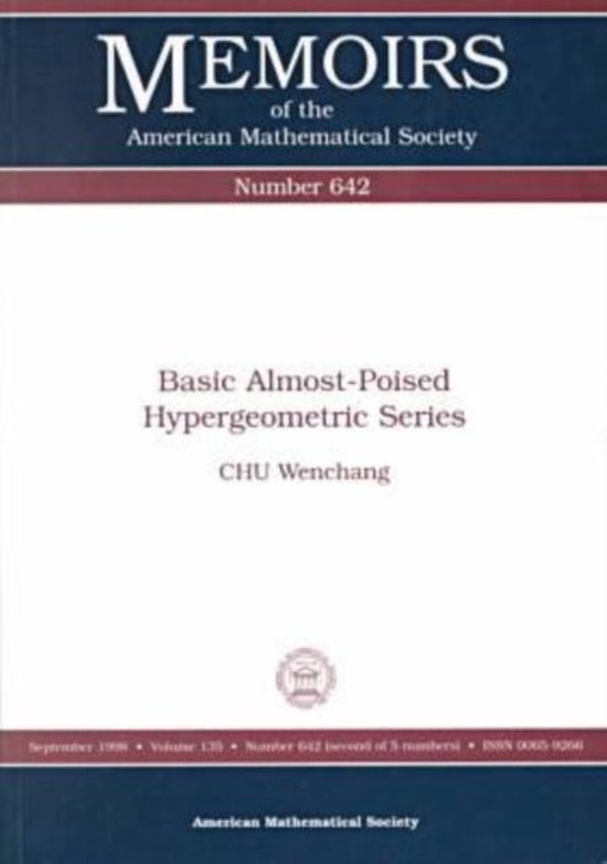 Memoirs of the American Mathematical Society- Basic Almost-poised ...