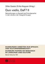 DASK – Duisburger Arbeiten zur Sprach- und Kulturwissenschaft / Duisburg Papers on Research in Language and Culture 104 - Quo vadis, DaF? II