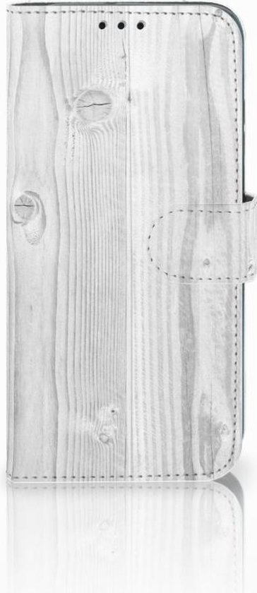 Honor 10 Lite Bookcase Hoesje Design White Wood