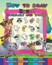 How to draw Zoo Animals and Words