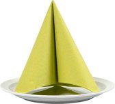 Servetten, afm 40x40 cm, lime green, 20 stuks