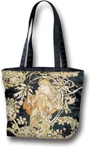 Handtas - Tas - Shopper "Woman with Daisies" van Alphonse Mucha