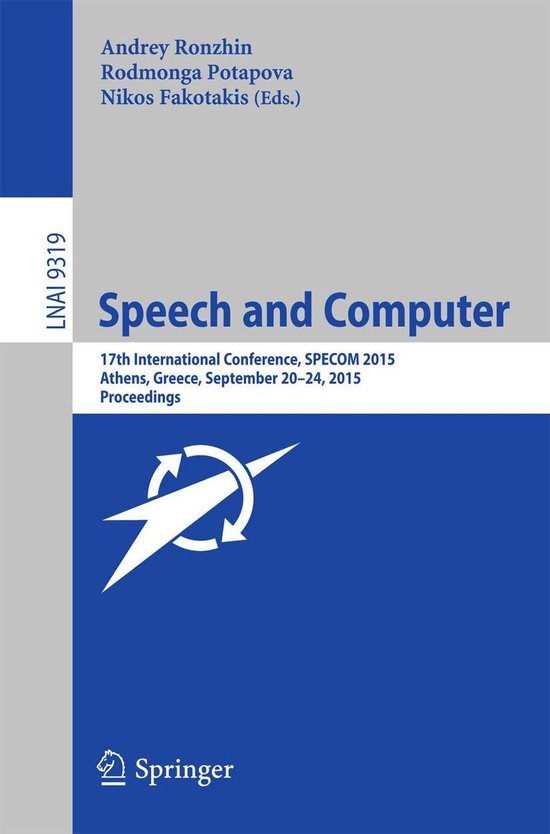 Springer Nature Proceedings Computer Science - Speech and Co ... - cover