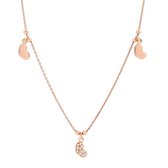 Orphelia ZK-7381 - Collier Hearts - Zilver 925 Rosé - Zirkonia - 44 cm