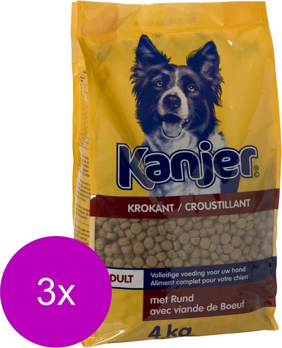 Kanjer Hond Krokante Brokken - Gevogelte&Groente&Vlees - Hondenvoer - 3 x 4  kg | bol.com