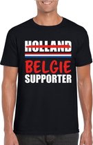 Zwart Belgie shirt voor teleurgestelde Holland supporters - Belgie supporter t-shirt L