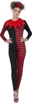 Karnival Costumes Verkleedkleding Kostuum Harlekijn vrouw Rood Zwart - M