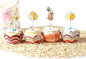 cocktailprikkers Pasen Peter Rabbit - cocktail prikkertjes cupcake toppers 12 stuks