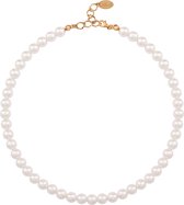 ARLIZI 1157 Parelketting - Dames - 925 Zilver Roséverguld - 44 cm - 8 mm - Wit