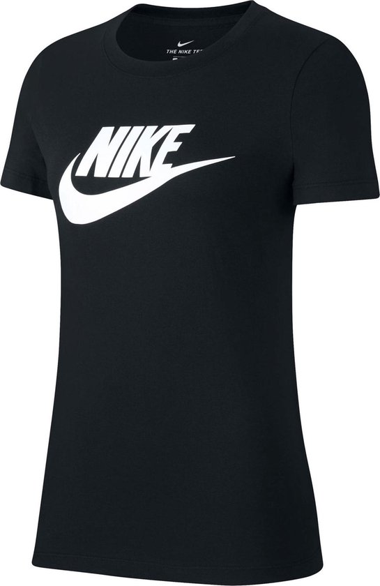 Chemise de sport Nike Nsw Tee Essntl Icon Futura pour femme - Noir /  (Blanc) - Taille L | bol.com