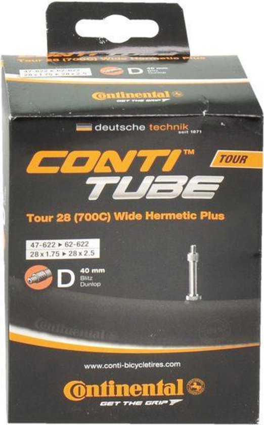 Continental Fahrradschlauch Tour 28 Wide – Passend Für 28/29 Zoll Reifen 1.75–2.50 Zoll