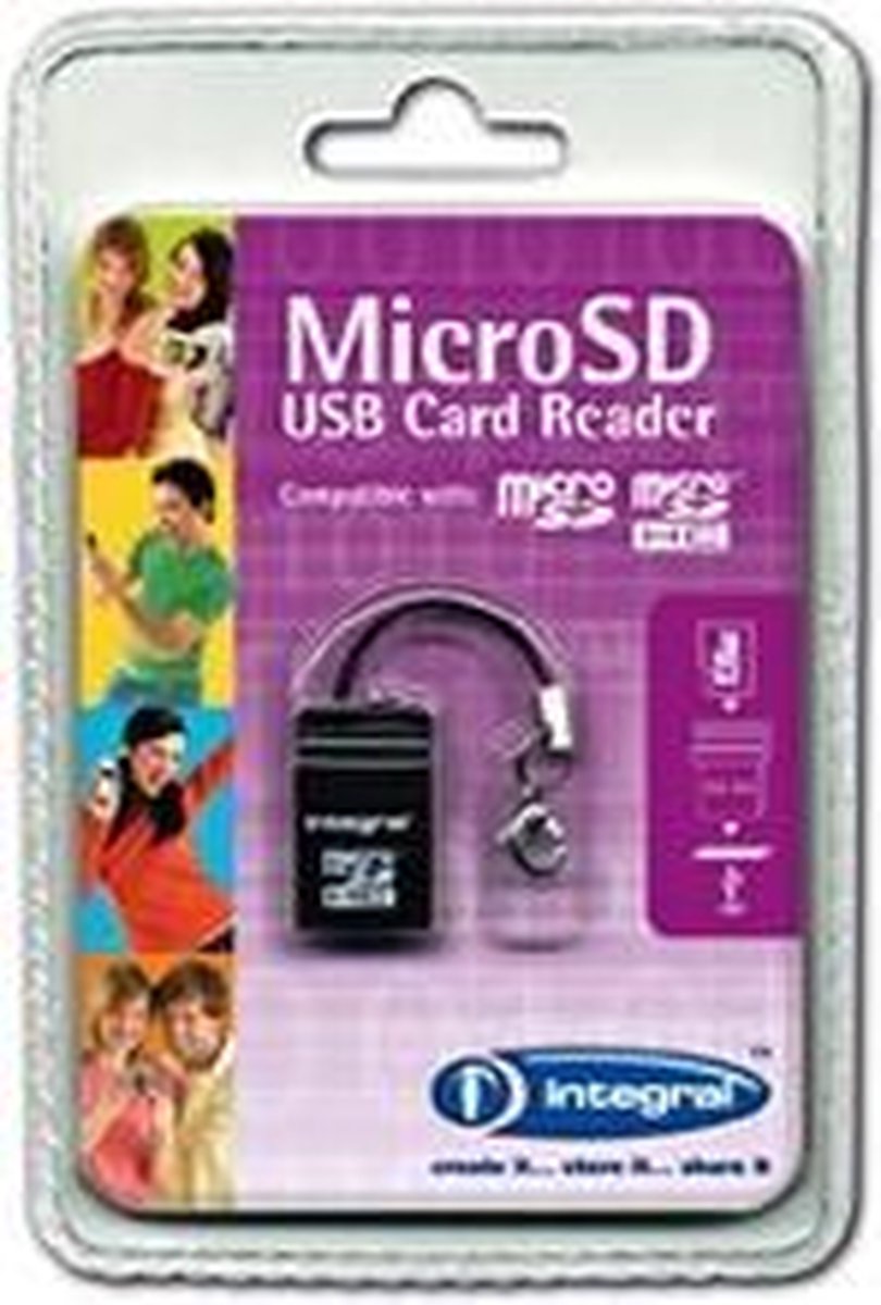Integral MicroSD mini card Reader USB 2.0