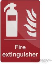 Waarschuwingsbord: Brandblusser (Engels)