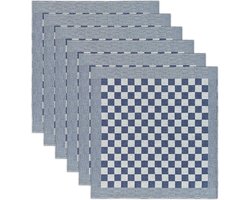 DDDDD - Barbeque - 6x Theedoeken - Set van 6 - 65x65cm - Blauw