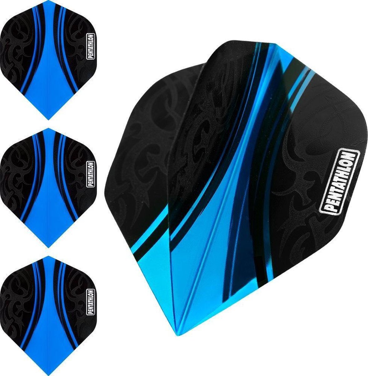 ABC Darts - Dart Flights Pentathlon - Tribal lichtblauw - 10 sets