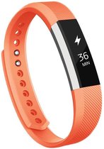 KELERINO. Siliconen bandje voor Fitbit Alta - Oranje - Large