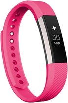 KELERINO. Siliconen bandje voor Fitbit Alta - Donker Roze - Large