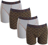 Vinnie-G boxershorts Military Olive Grey - Print 4-pack