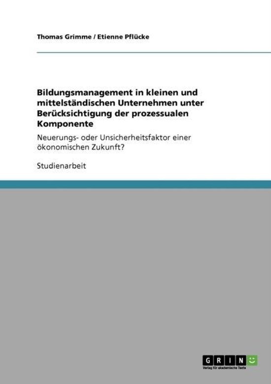 Bildungsmanagement in kleinen und mittelstandischen Unterneh ... - cover