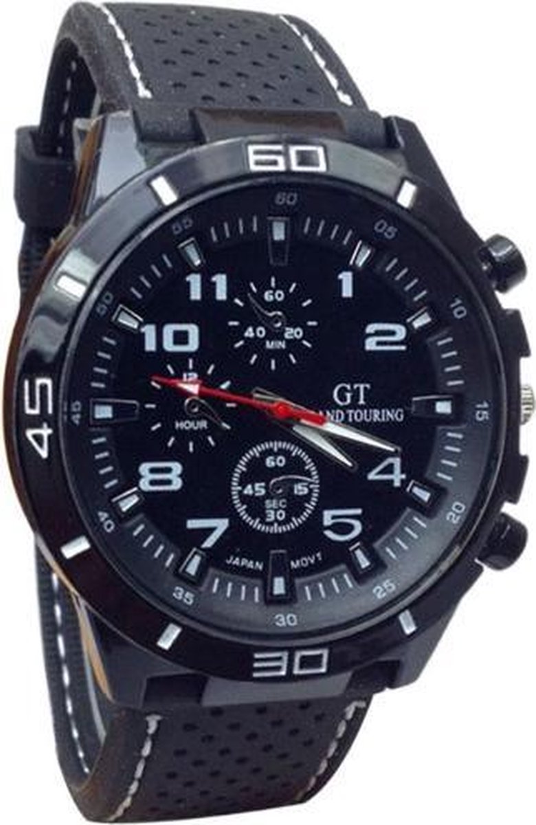GT- horloge zwart-wit 42 mm I-deLuxe verpakking