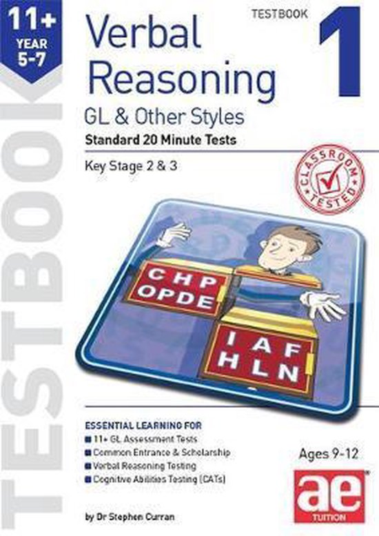 11+ Verbal Reasoning Year 5-7 GL & Other Styles Testbook 1 - cover