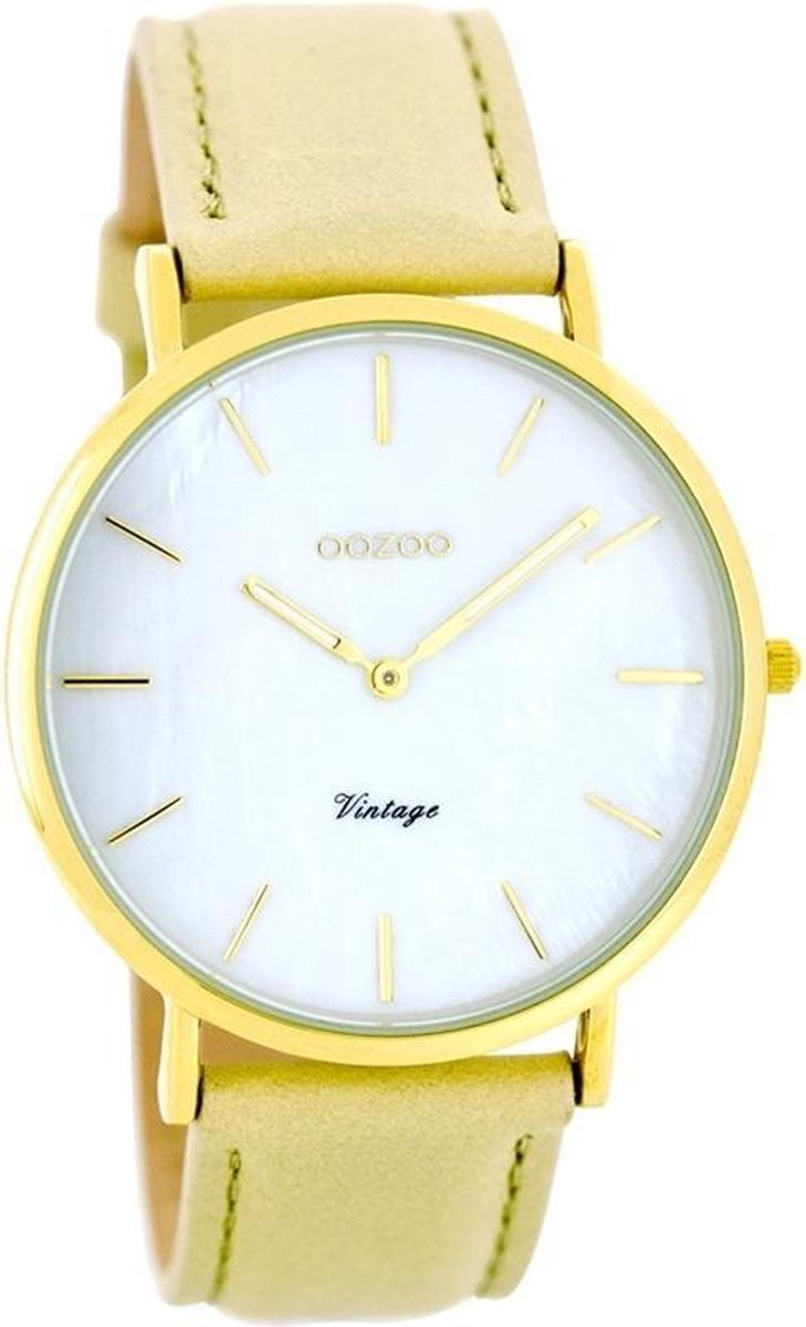 OOZOO Vintage Bruin-Wit horloge C7762 (40 mm)