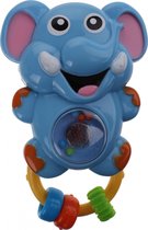 Let's Play Rammelaar Olifant Blauw 15 Cm