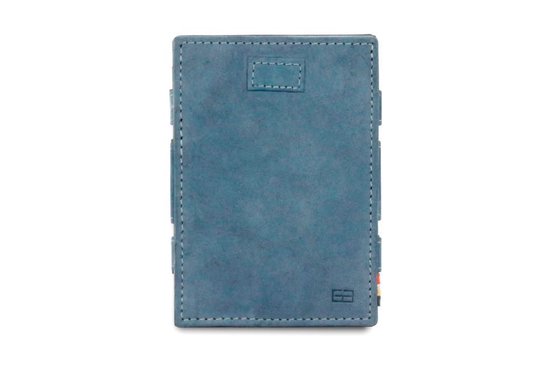 Garzini Magic Wallet Cavare met Card Sleeve en Muntvak RFID Leder Vintage Blauw