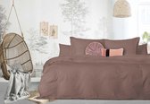 Elegance Dekbedovertrek - 240x200/220 - Uni Percal katoen - Met Bies - old pink