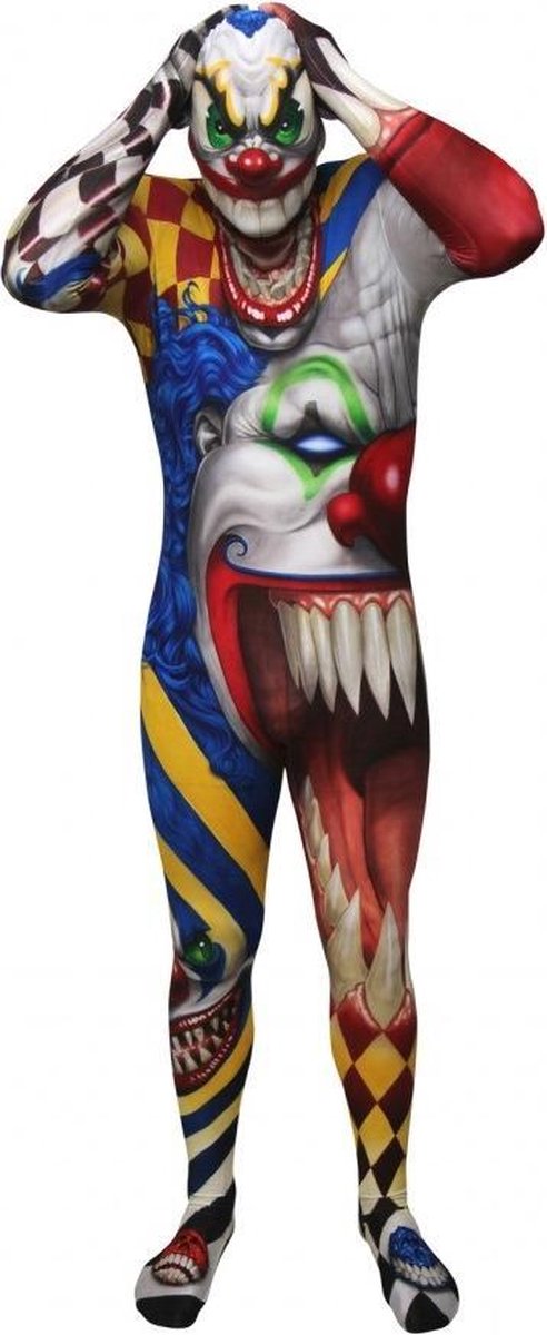 Morphsuits™ The Clown Morphsuit - SecondSkin - Verkleedkleding - 185/206