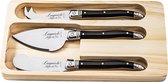 Laguiole Style de Vie Kaasmessenset Premium Line - 3-delig - Zwart