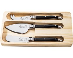 Laguiole Style de Vie Kaasmessenset Premium Line - 3-delig - Zwart