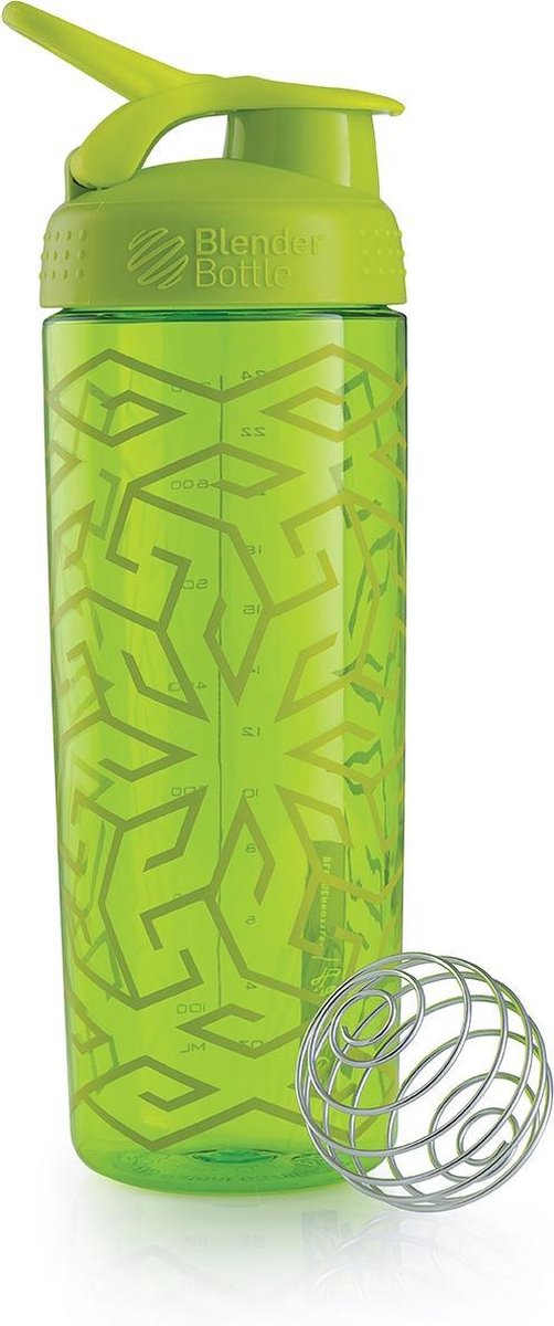 BlenderBottle® | SportMixer ™ Tritan Sleek | 820 ml | GROEN | Shakebeker | Shaken zonder klonten en zonder te lekken!