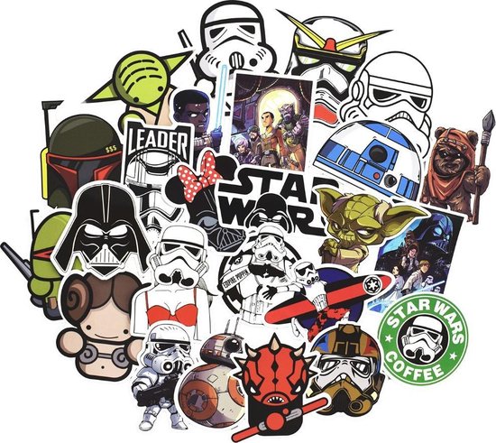 Star Wars sticker mix met 100 verschillende originele en grappig  afbeeldingen. Sticker... | bol.com