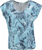 Garcia stevig blauw shirt gaatjes patroon Maat - M