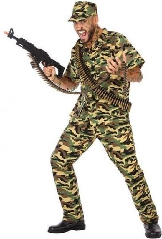 uitglijden documentaire B olie Verkleed kostuum - militair/soldaat kostuum/pak camouflage voor heren -...  | bol.com