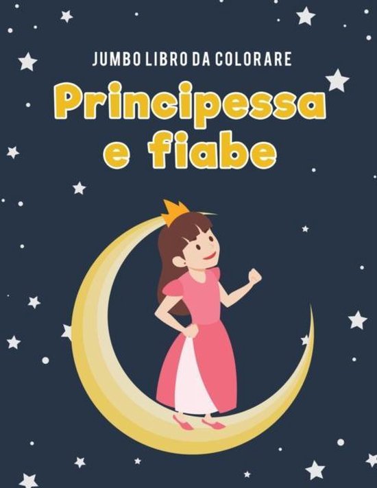 Jumbo Libro da colorare principessa e fiabe - cover