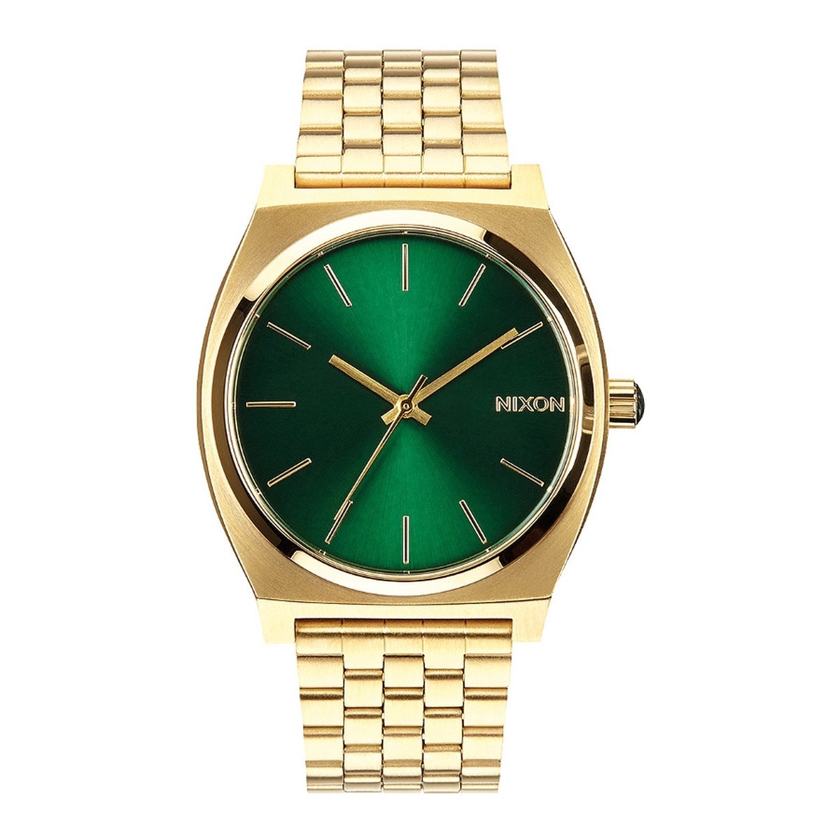 Nixon The Time Teller Gold Green Sunray horloge - Goudkleurig