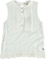 Garcia viscose blouse top met kant spring white Maat - 176