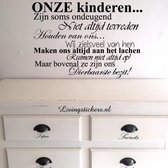 Muursticker woonsticker  Onze kinderen...Wit