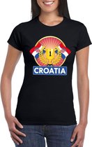 Zwart Kroatie supporter kampioen shirt dames M