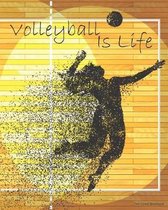 Volleyball Is Life Dot-Lined Notebook