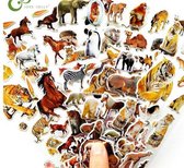 10 stickervellen tijgers - leeuwen - paarden - wilde dieren - dinosaurussen