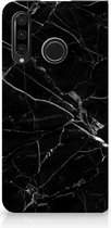 Housse Huawei P30 Lite Uniek Stand Marble Zwart